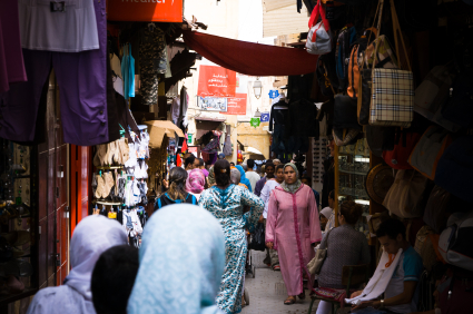 Los mercados marroquíes con su inconfundible colorido (clickear para agrandar image). Foto: iStockphoto.com